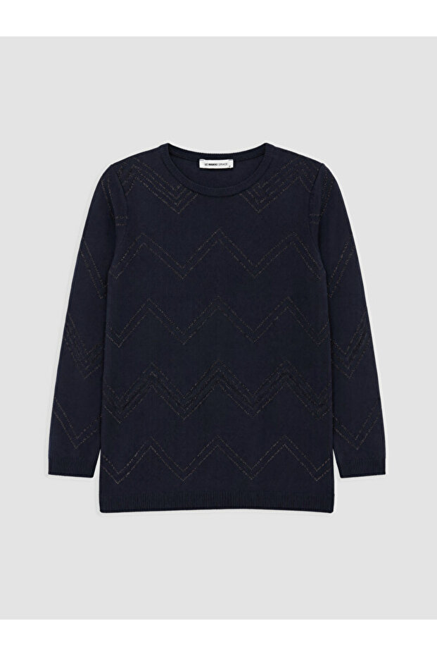 Sparkling Choices from Shining Store Zero Roba Collar Embroidered Women's Knitwear Sweater