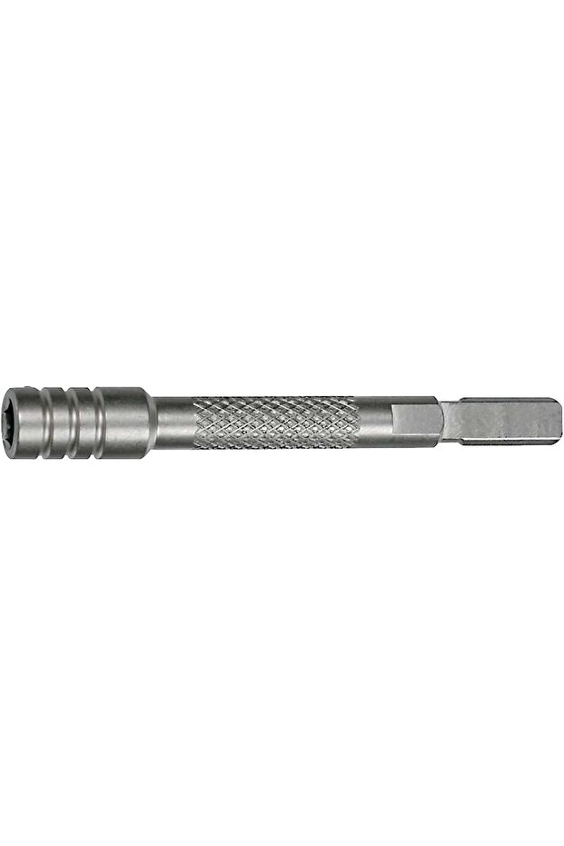 Bit Driver Extender - 3.25 Extension for Bits & Standard Hex Bits, Silver