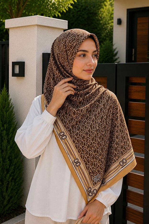 Mink Patterned Cotton Shawl