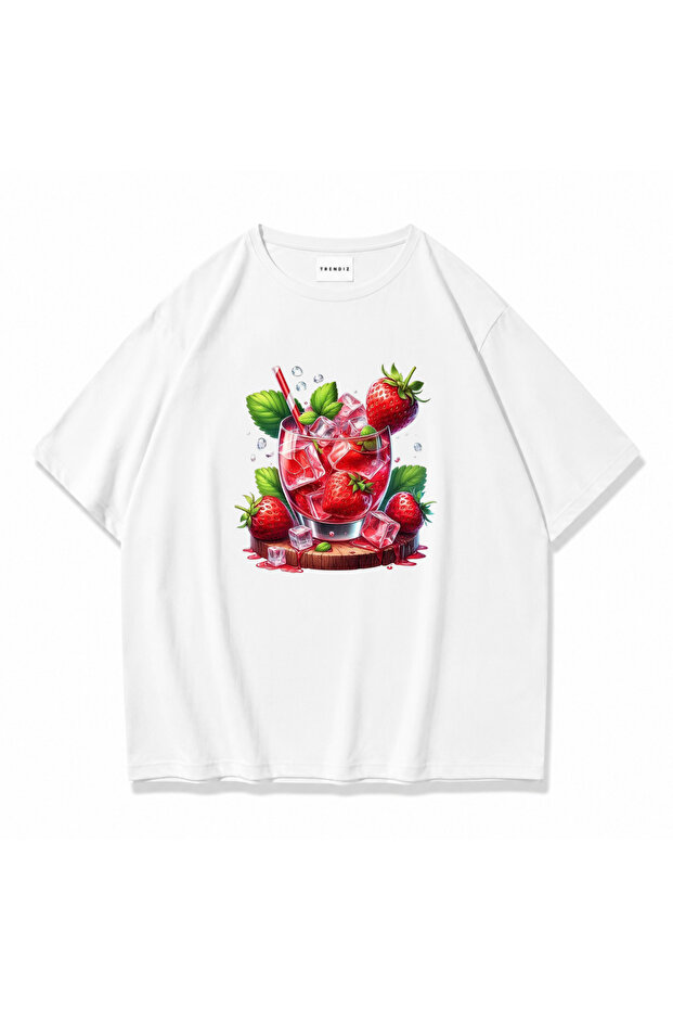 Women's Strawberry Juice Tshirt White