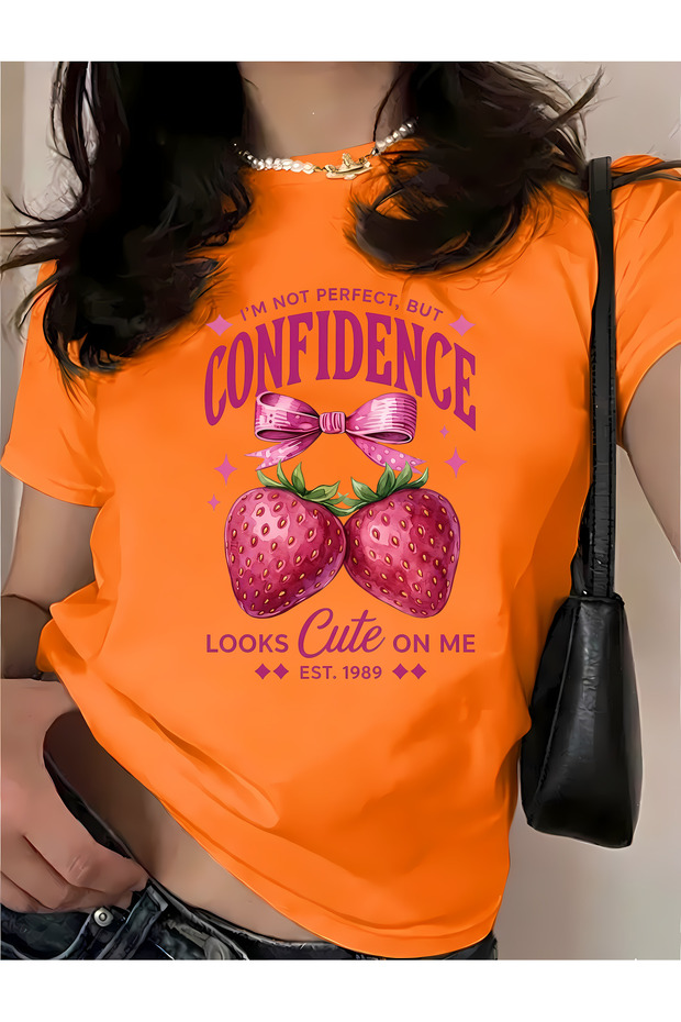 Strawberry Confidence Printed Oversize Cotton T-Shirt