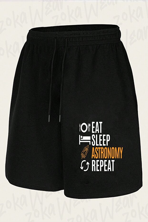 Unisex Astronomy Design Printed Shorts
