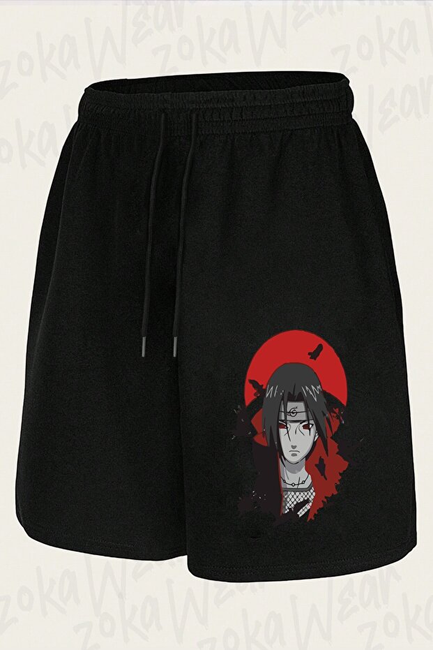 Unisex Itachi Uchiha Character Design Printed Shorts