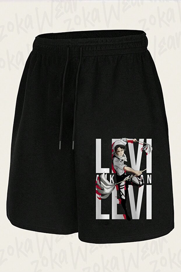 Unisex Aot Levi Ackerman Anime 4 Design Printed Shorts
