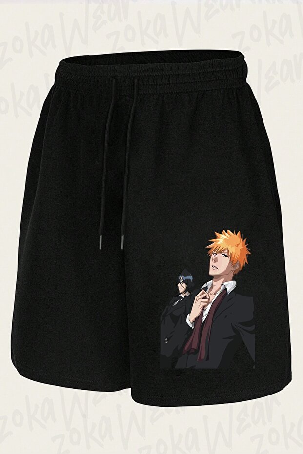 Unisex Suits Bleach Design Printed Shorts