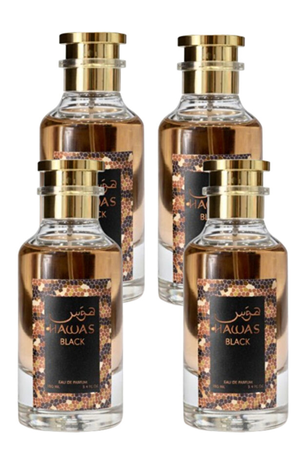 4 قطع عطر أسود 100 مل