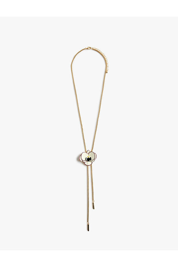 Floral Y Necklace