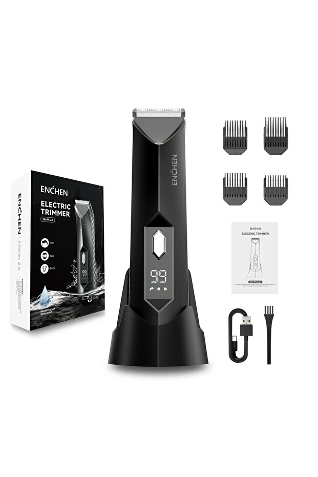 Spark 2 ENCHEN SPARK 2 Trimmer For Groin &Body Grooming With Skin-safe Blade Digital Display Screen1
