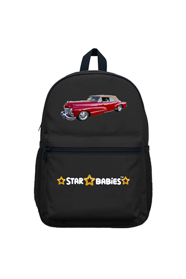 - Kids Backpack - Car - Black - 16-Inch/41cm