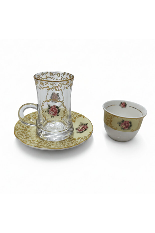 18 Pcs Tea & Coffee Set – Yellow Rose