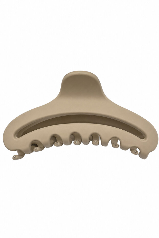 Matte Beige Large Size Hair Clip Claw Clip Stylish and Practical for Daily Use