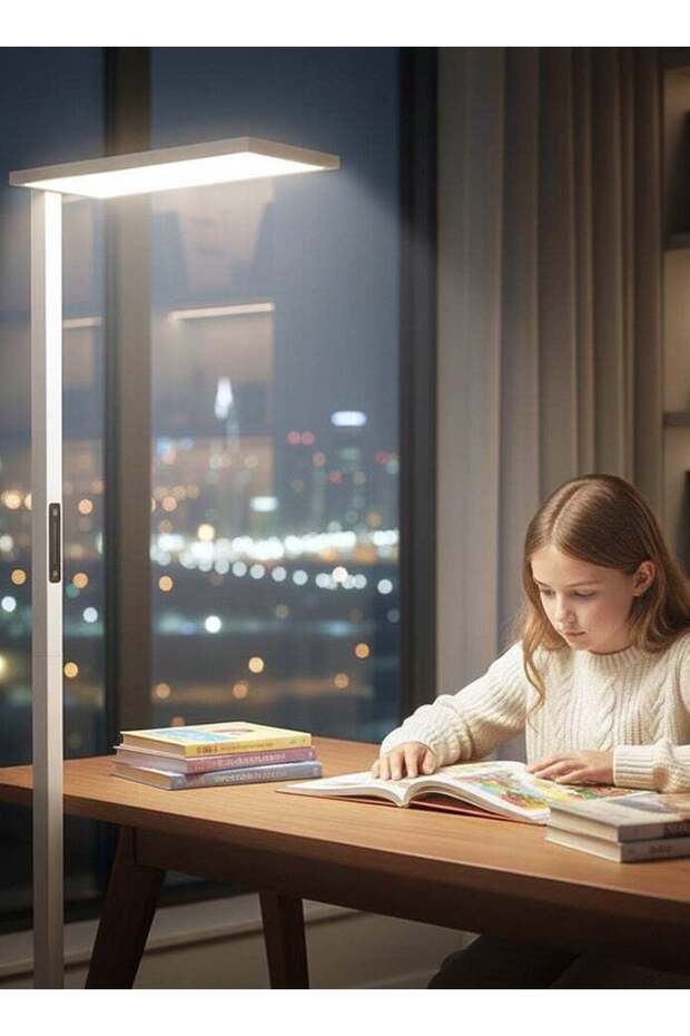 Modern LED Floor Study Lamp – Adjustable Eye-Care Reading Light with Flexible Arm, Dimmable Brightness, Touch Control, Energy Efficient, Ideal for Home, Office & Study Room