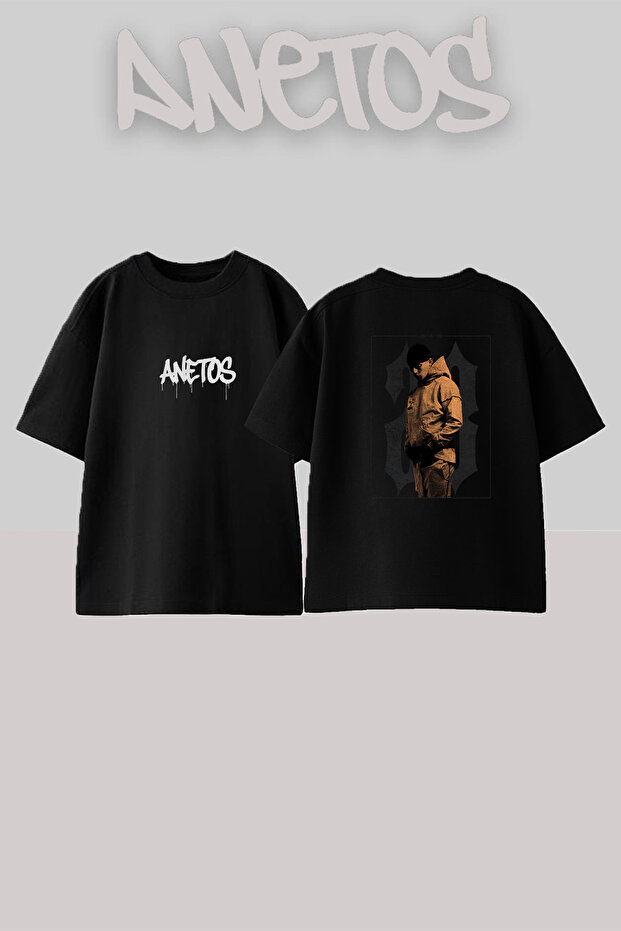 Central Cee_42 Design Printed Unisex Oversize Black Tshirt