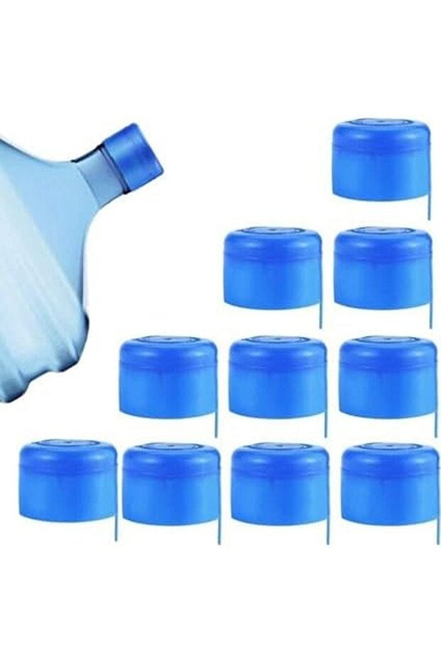 Nht Shop 19 Liter Water Bottle Cap, Blue, Plastic - 10 Pcs 818517