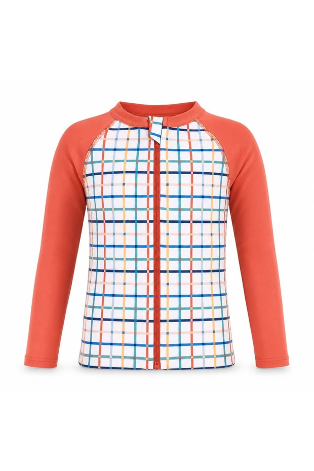 +50 Uv Protection Long Sleeve Recycle Boys' Swim Top