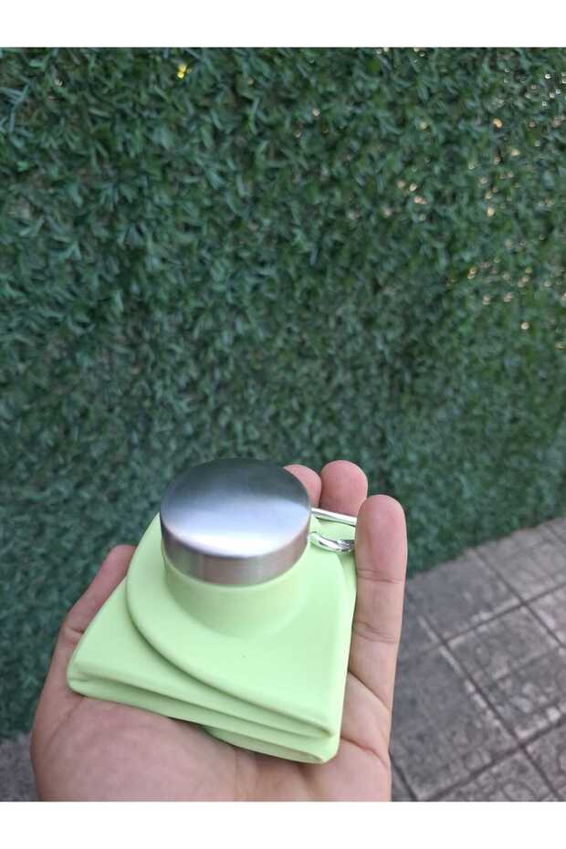 Foldable Silicone Water Bottle and Pink Water Bottle with Steel Lid - Takes up No Space