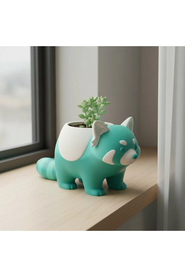 Mini Ghiveci Decorativ Model Panda Imprimat 3D