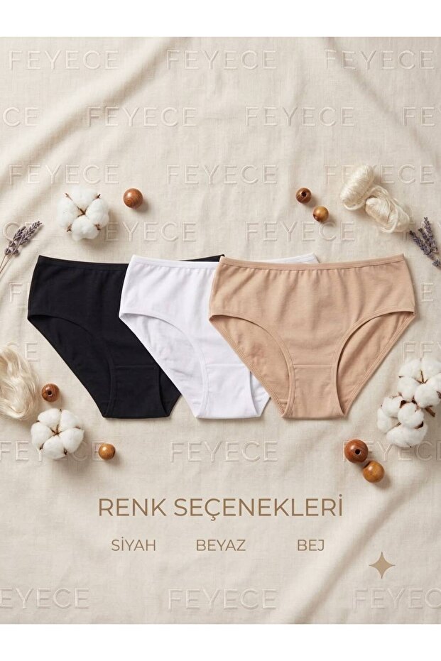 Women's High Waist Bikini 3-Pack Panties