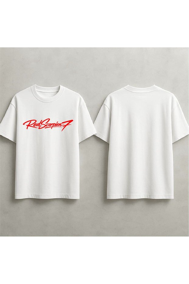 Red Scorpien Printed Oversized T-Shirt