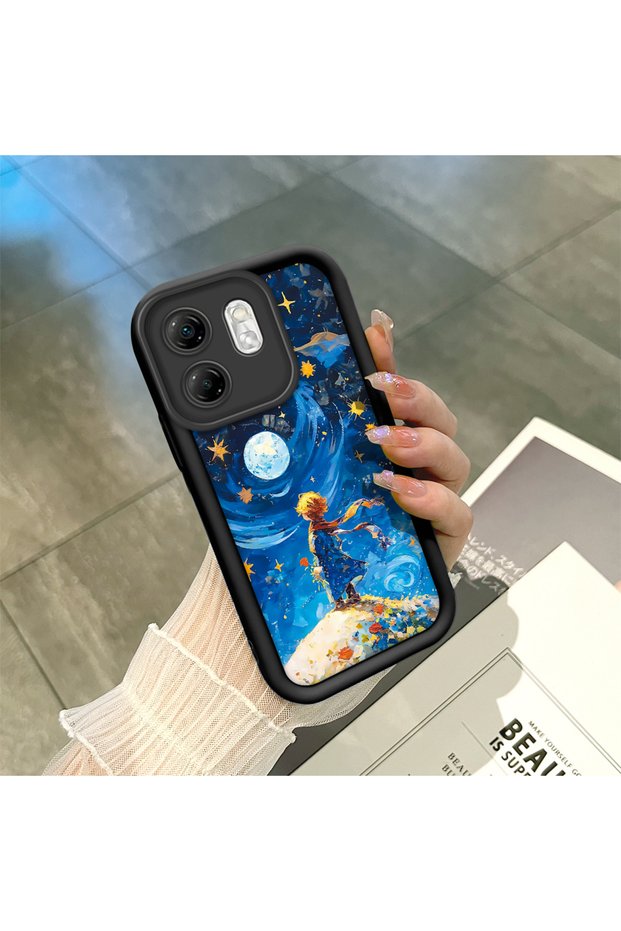 Infinix Smart 9 Compatible Black Silicone Case with Shockproof Camera Protection