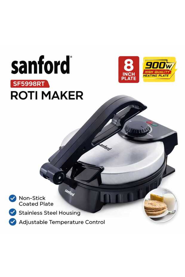 SF5998RT Roti Maker 900W Non-Stick Electric Chapati Maker