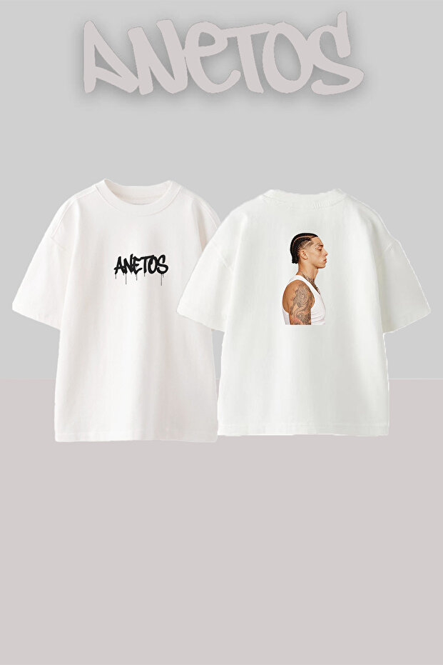 Central Cee_18 Design Printed Unisex Oversize Fit White Tshirt