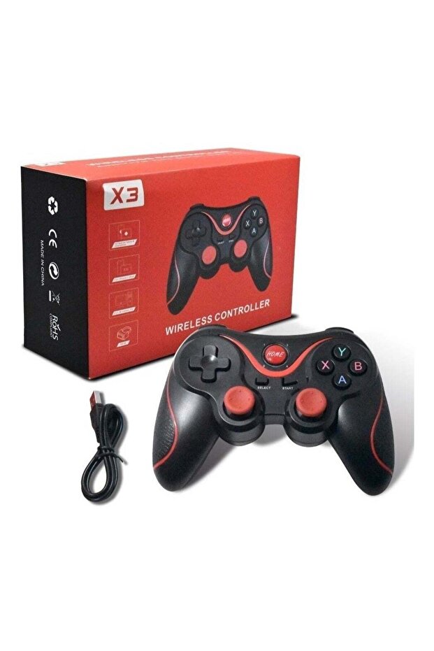 Wireless Gaming Controller, X3 Bluetooth Gamepad with Vibration Feedback for Smartphone Tablet PC TV and VR Gaming