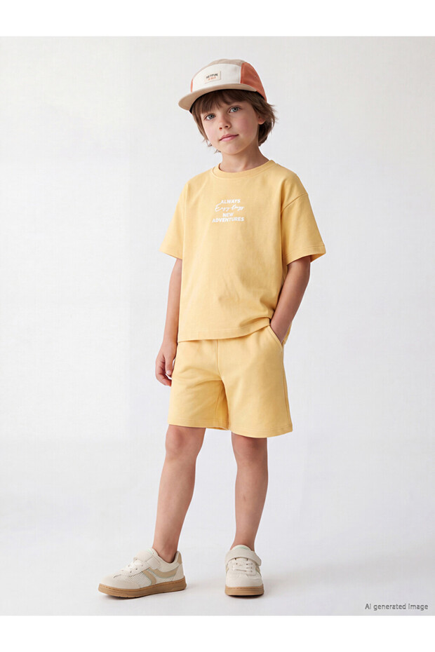 Lcw Kids Yellow Printed Boys' Set