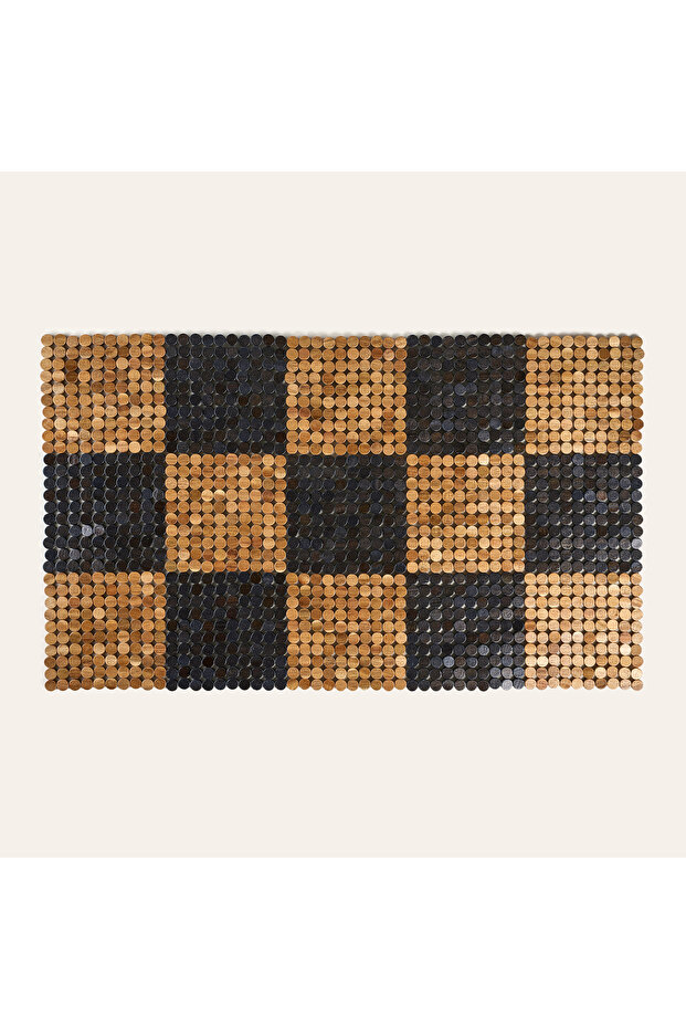 Toba Natural-Black Wooden Mat
