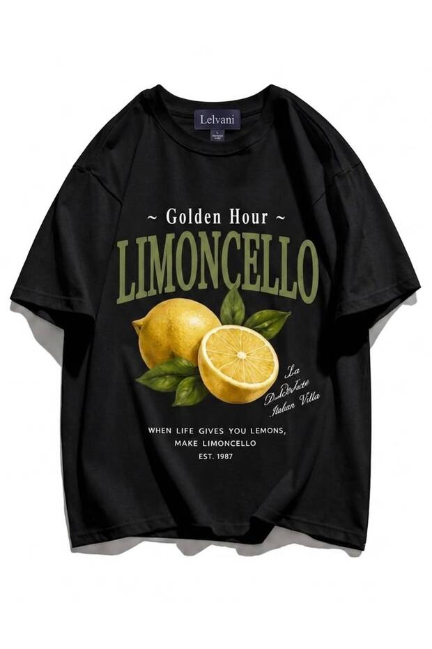 Golden Hour Limoncello When Life Gives You Lemons Printed T-Shirt
