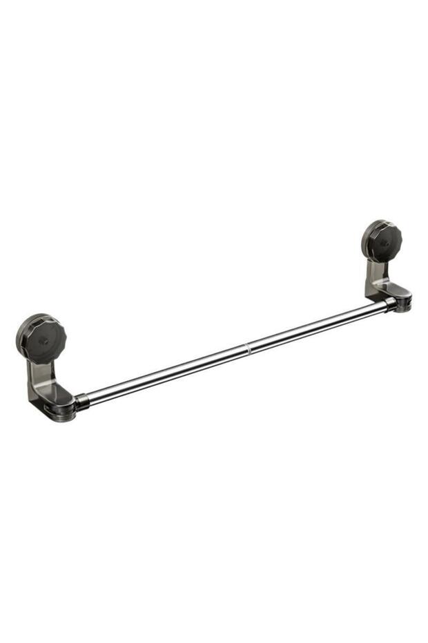 2 Pack No Drill Suction Cup Telescopic Towel Rack, 180° Rotatable Bathroom Towel Bar, Adjustable 65-130cm Space Saving Wall Mount Holder for Towels Slippers