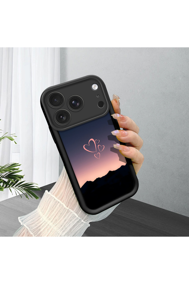 iPhone 17 Pro Max Compatible Black Silicone Case with Shockproof Camera Protection
