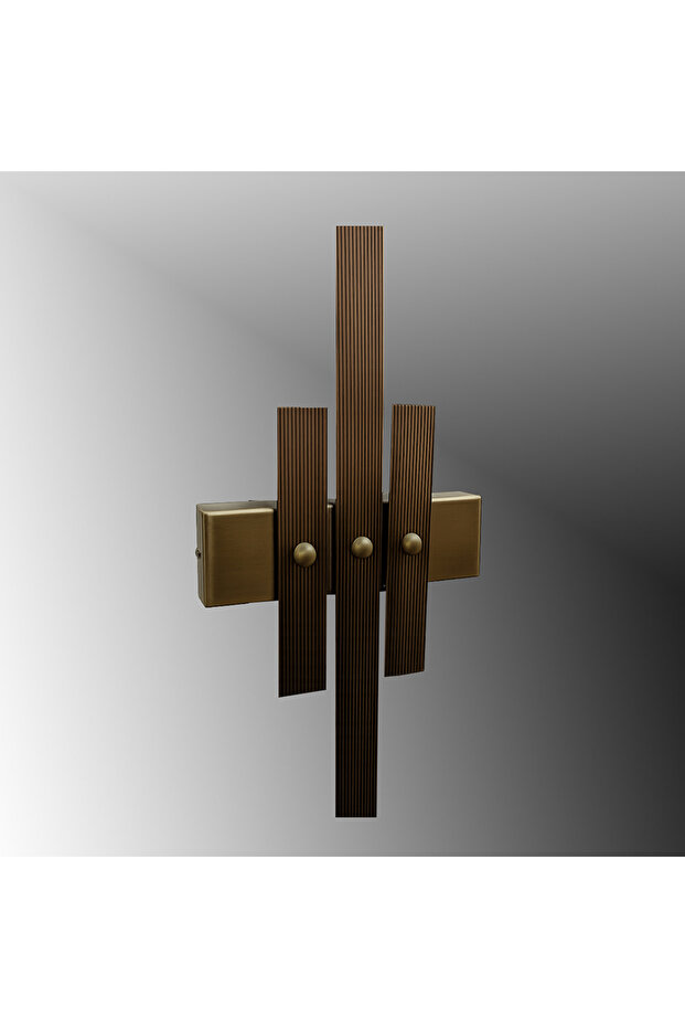 Tt043-3Çubuk-Esk-Kpl (with Daylight Led) Striped Profile 3 Bar Antique Finish Led Sconce