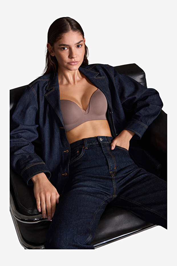 Women Eliza Shiny Mink Push Up Wired Padded Bra