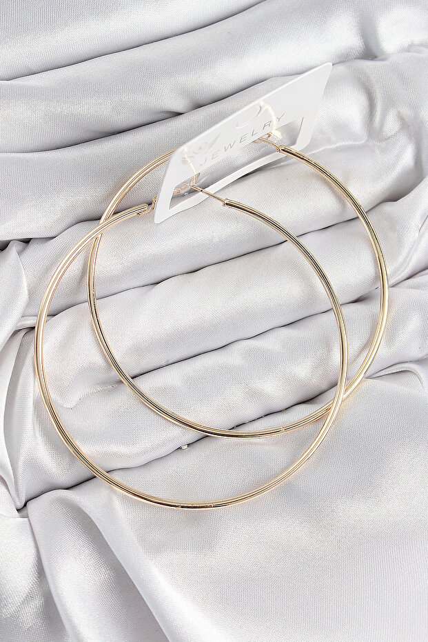 Brass Ring Model Gold Color Women's Earrings