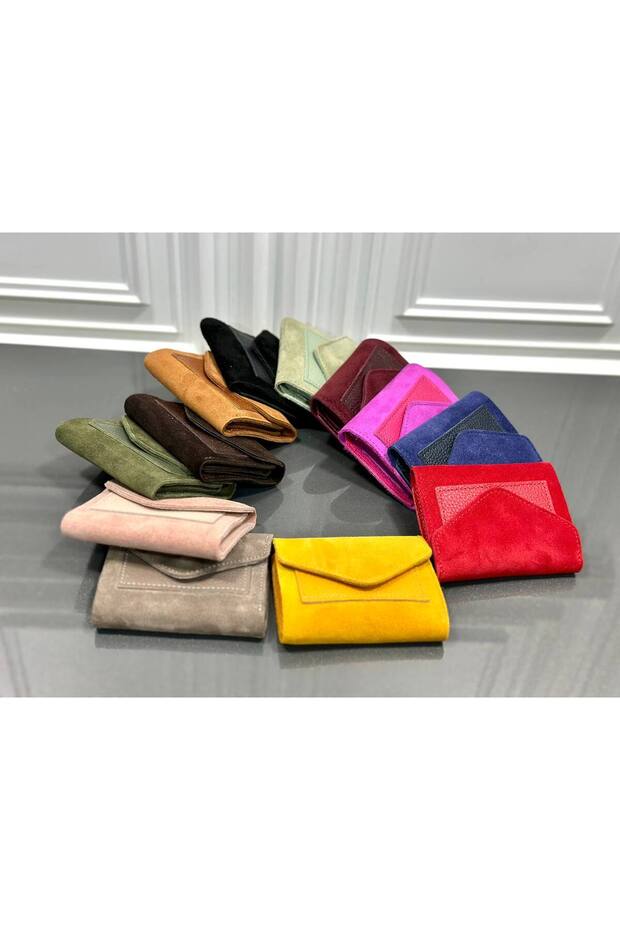 Genuine Leather Foldable Women's Wallet Card Holder