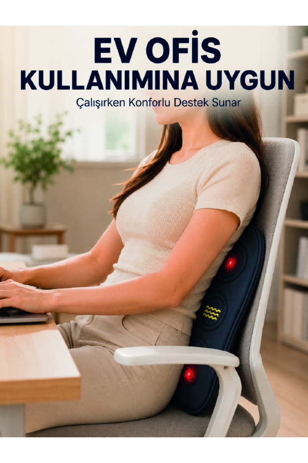 Waist Support Cushion with Heating and Massage Features for Daily Use