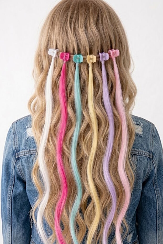 6-Piece Mixed Color Hair Clip Set