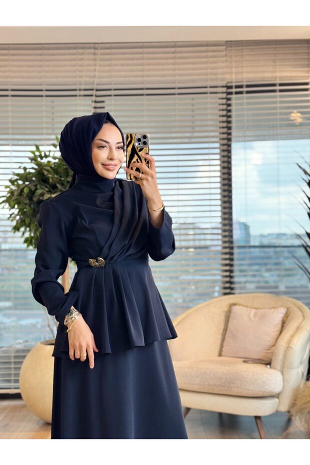 14496 Burçin Suit Navy Blue