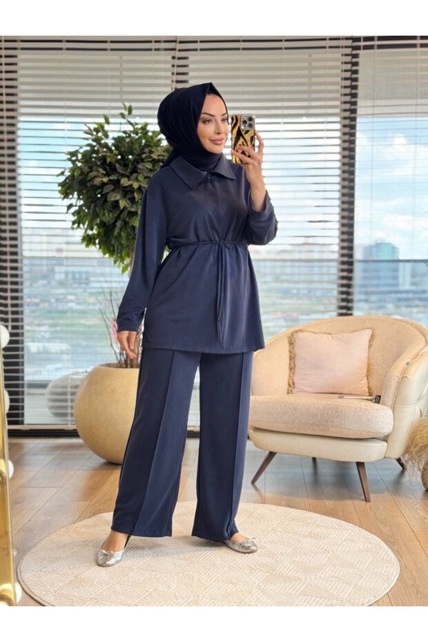 14445 Feride Suit Navy Blue