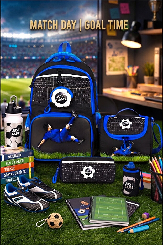 Primary School Orthopedic Waterproof 3 Compartment Primary School Boy's Backpack with Water Bottle