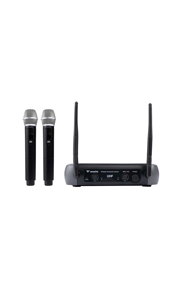 Westa Wm-102H 1 Receiver 2 Handheld Microphone Set