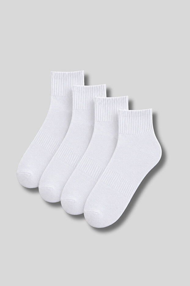 Men's 4-Pack Cotton Sole Towel Mid-Length Sports-Tennis Socks
