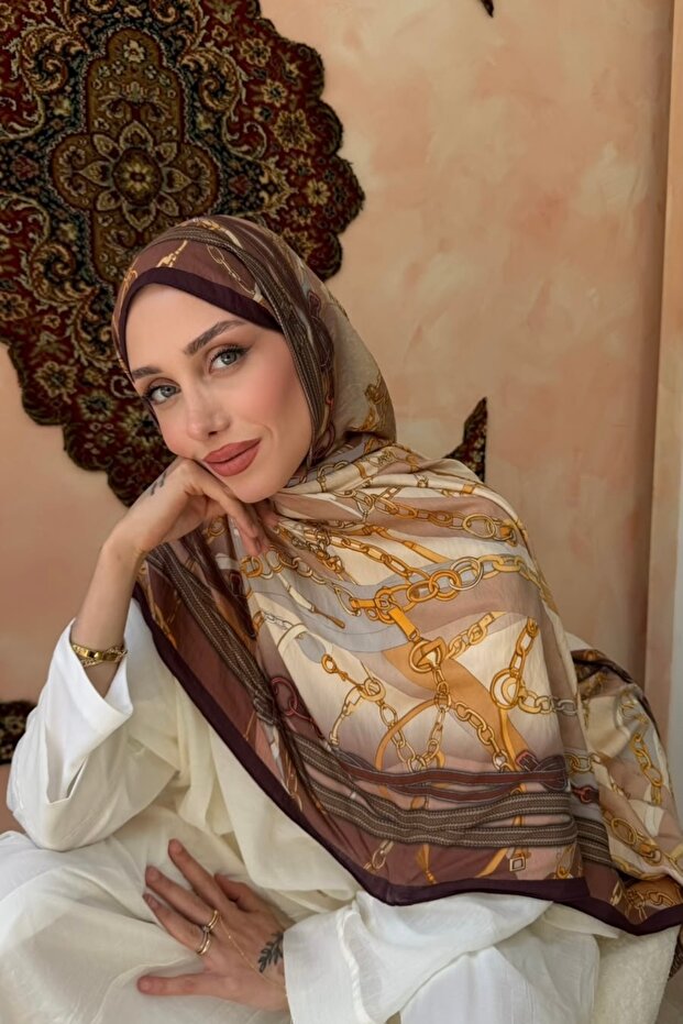 Plum Powder Patterned Silk Shawl