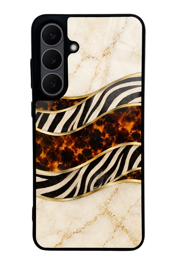Samsung S25 Fe Ivory Safari Design Glossy Phone Case