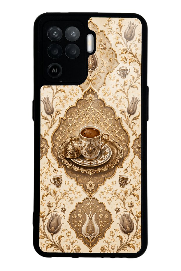 Oppo Reno 5 Lite Ivory Ottoman Coffee Designed Glossy Phone Case