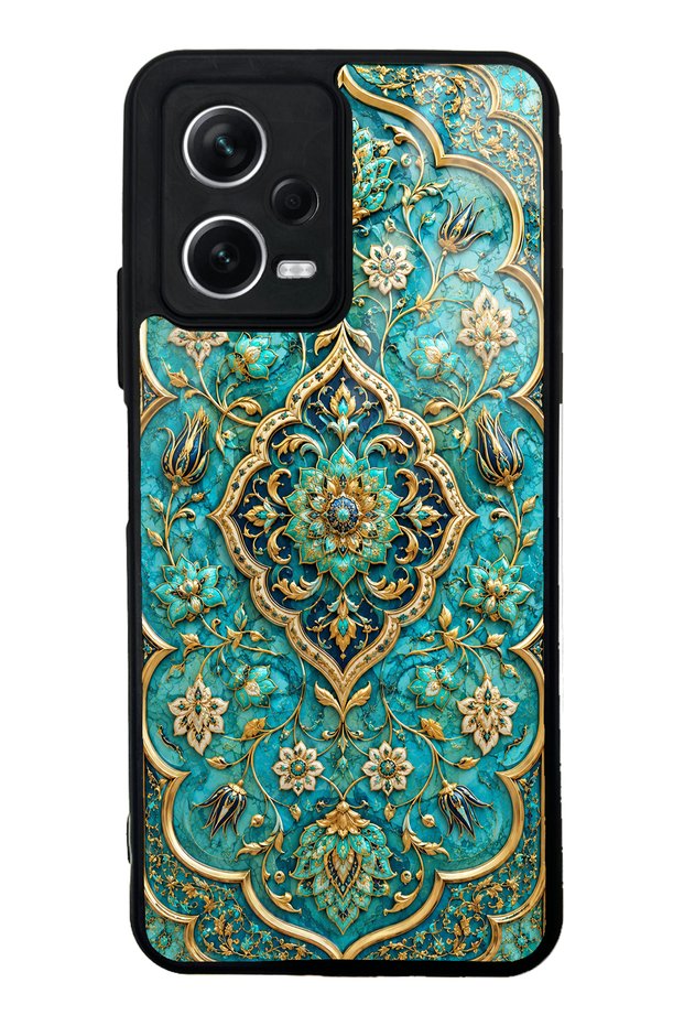 Xiaomi Redmi Note 12 5g Turquoise Ottoman Jewel Design Glossy Phone Case