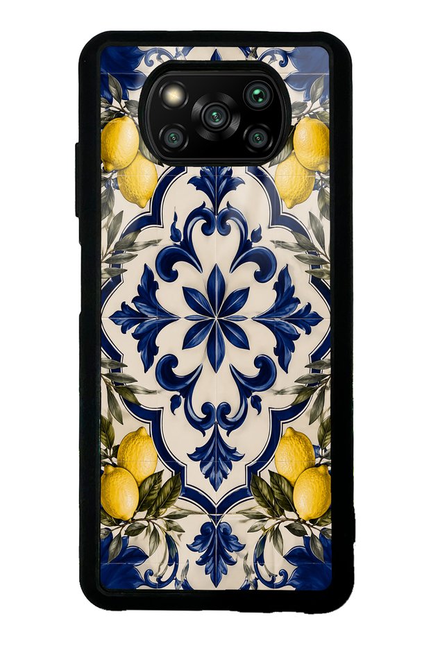 Xiaomi Poco X3 Royal Lemon Mosaic Design Glossy Phone Case