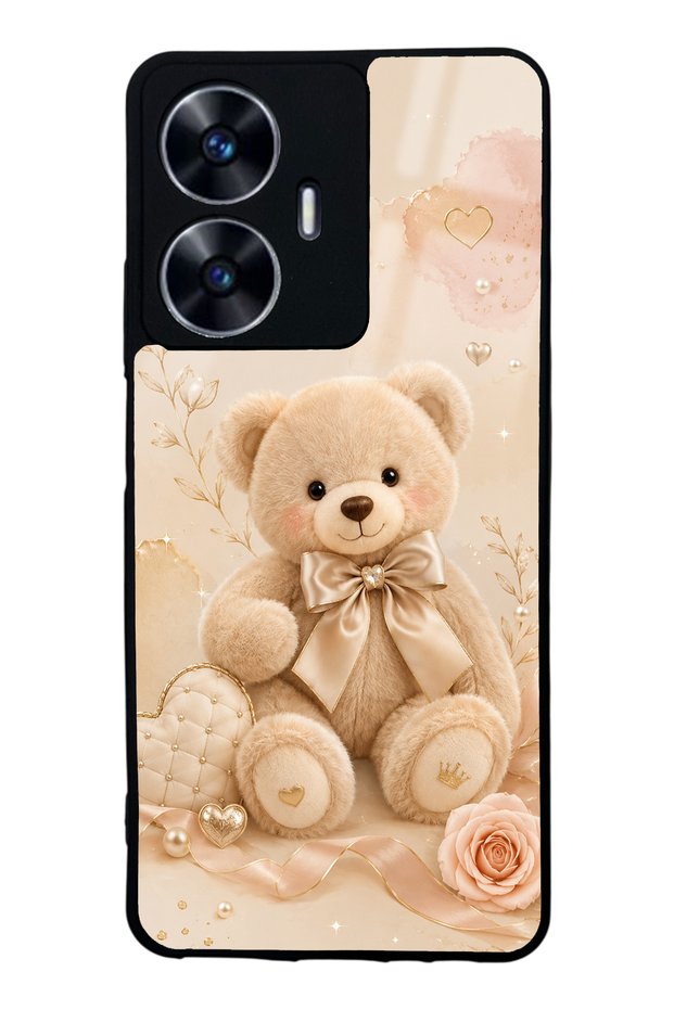 Realme C55 Pearl Teddy Design Glossy Phone Case