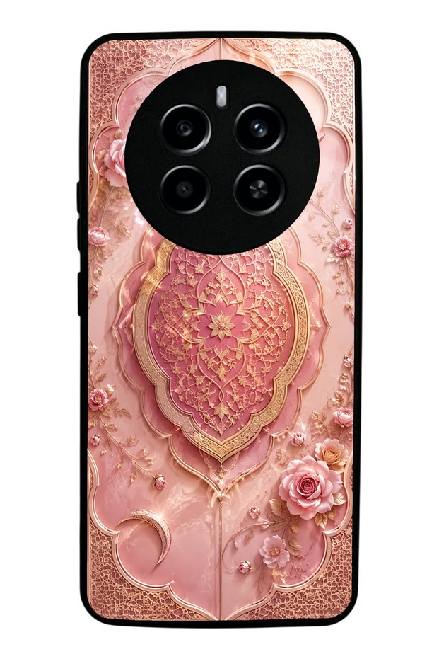 Realme 12 Pro Plus Blush Crescent Palace Design Glossy Phone Case